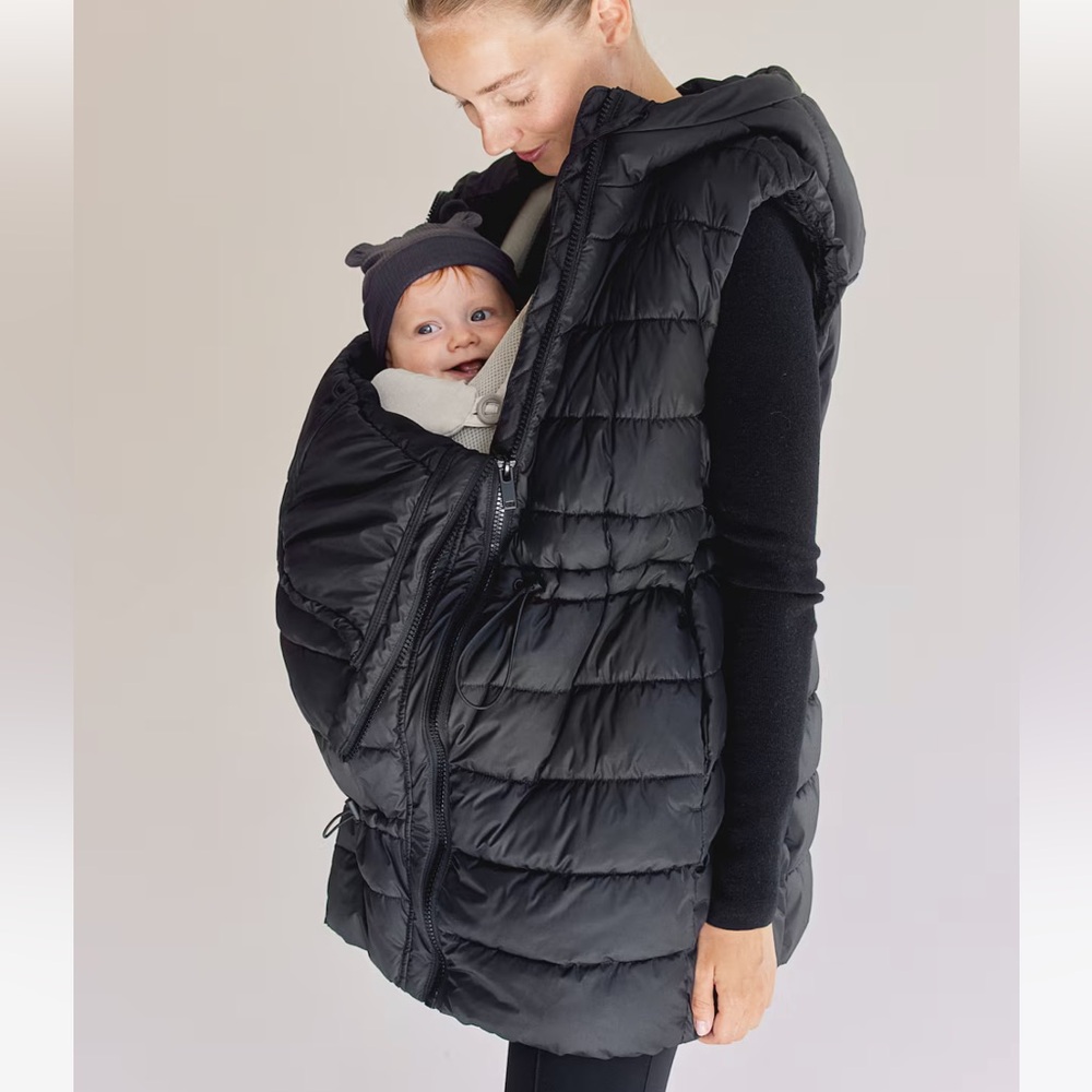 MAMA and Baby wearing Vest